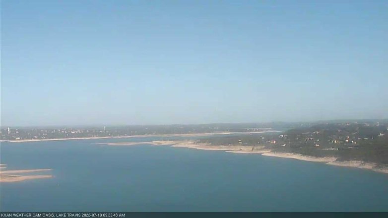 Lake Travis webcam, July 19, 2022 9:25 AM CT