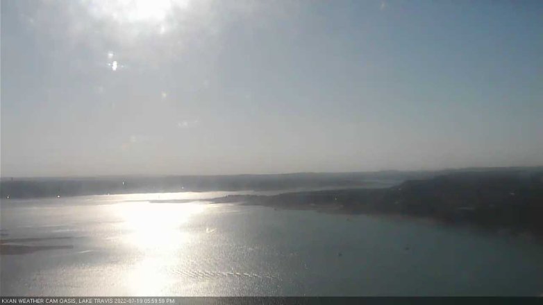 Lake Travis webcam, July 19, 2022 6:00 PM CT