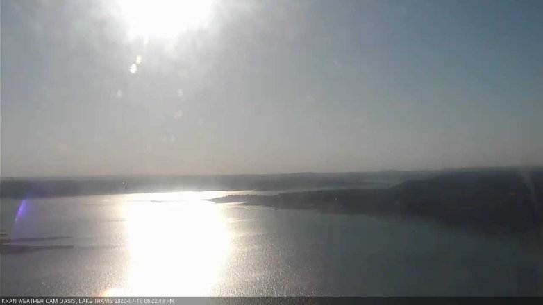 Lake Travis webcam, July 19, 2022 6:25 PM CT