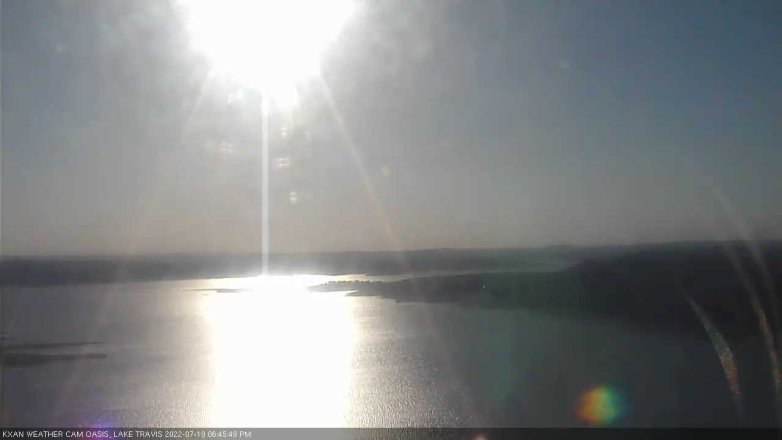Lake Travis webcam, July 19, 2022 6:45 PM CT