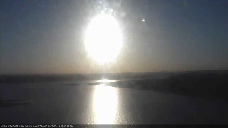 Lake Travis webcam, July 19, 2022 7:45 PM CT