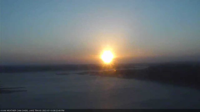 Lake Travis webcam, July 19, 2022 8:25 PM CT