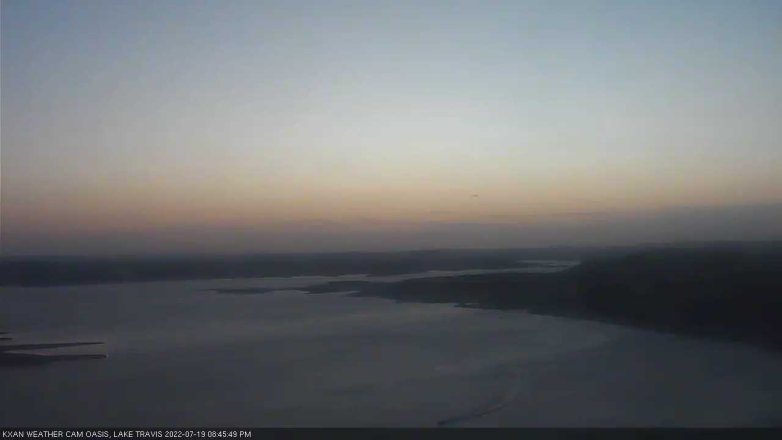 Lake Travis webcam, July 19, 2022 8:45 PM CT