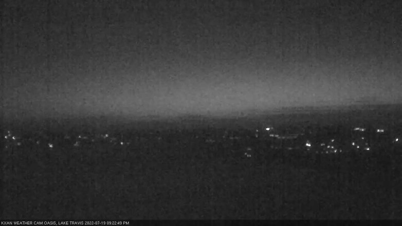 Lake Travis webcam, July 19, 2022 9:25 PM CT