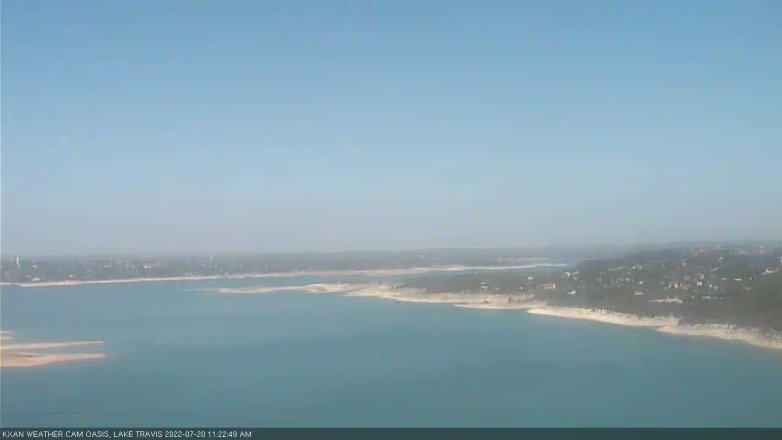 Lake Travis webcam, July 20, 2022 11:25 AM CT