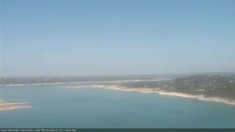 Lake Travis webcam, July 20, 2022 11:45 AM CT