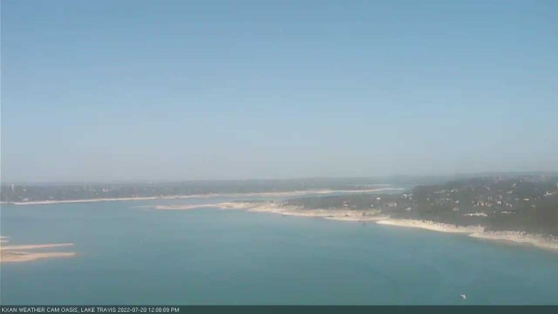Lake Travis webcam, July 20, 2022 12:00 PM CT