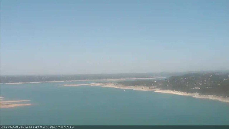 Lake Travis webcam, July 20, 2022 1:00 PM CT