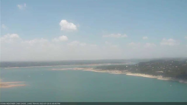 Lake Travis webcam, July 20, 2022 1:45 PM CT