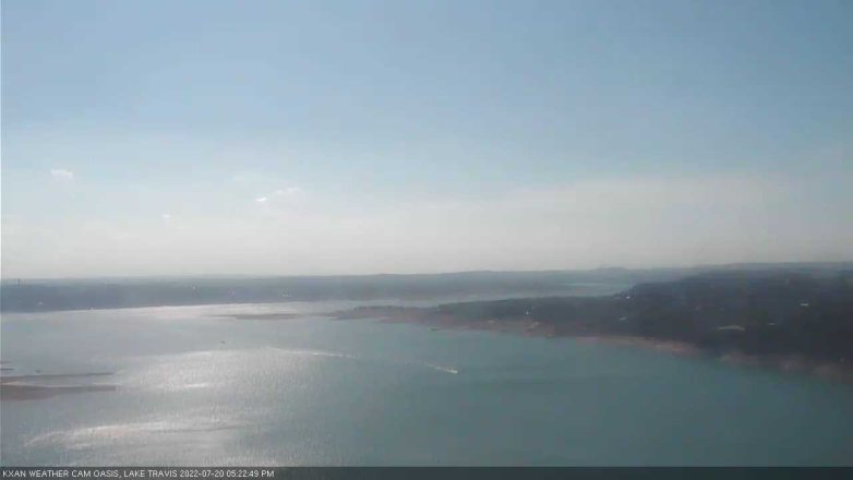 Lake Travis webcam, July 20, 2022 5:25 PM CT