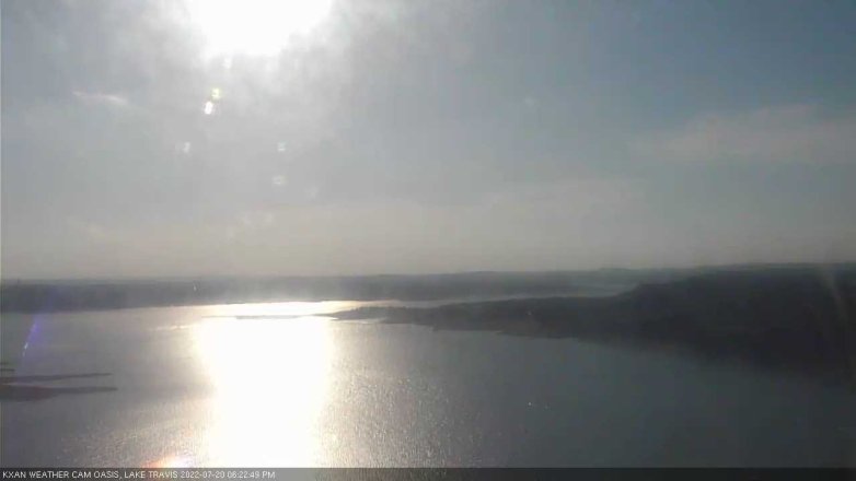 Lake Travis webcam, July 20, 2022 6:25 PM CT