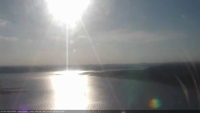 Lake Travis webcam, July 20, 2022 6:45 PM CT