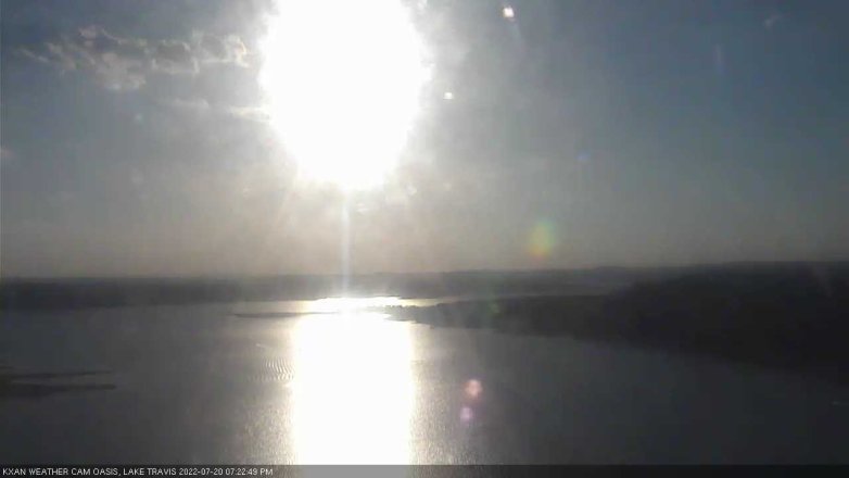 Lake Travis webcam, July 20, 2022 7:25 PM CT
