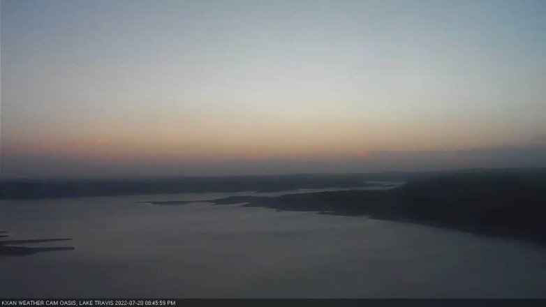 Lake Travis webcam, July 20, 2022 8:45 PM CT