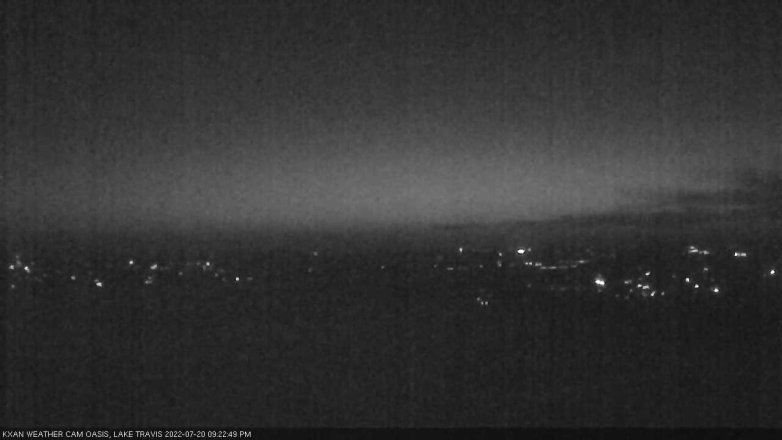 Lake Travis webcam, July 20, 2022 9:25 PM CT