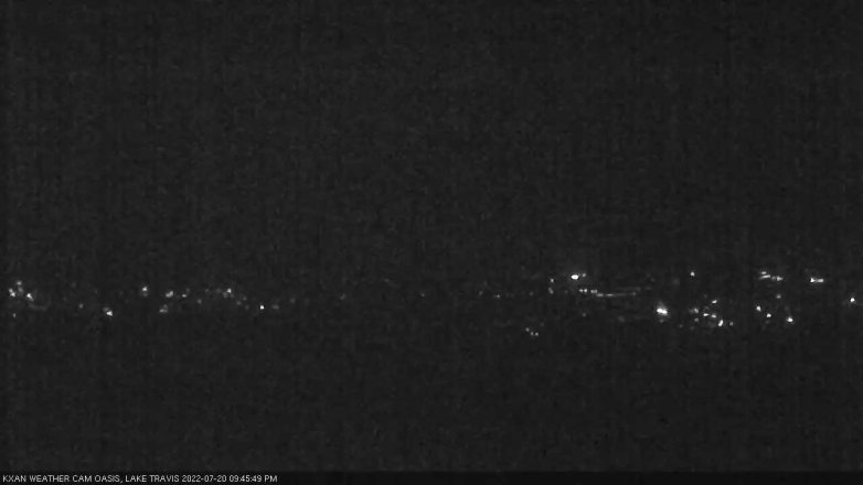 Lake Travis webcam, July 20, 2022 9:45 PM CT
