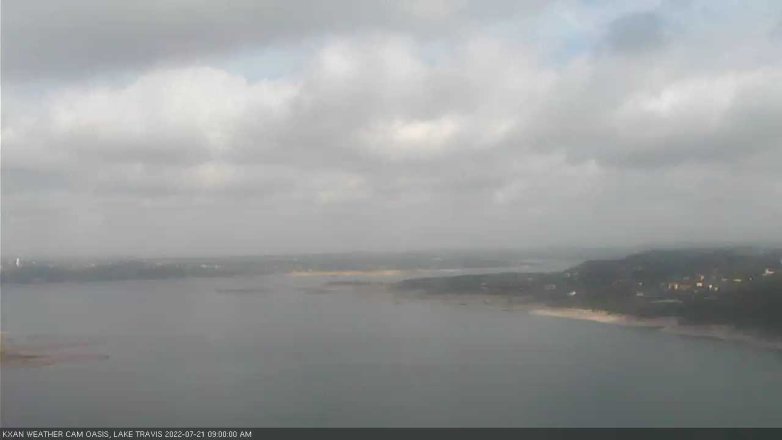 Lake Travis webcam, July 21, 2022 9:00 AM CT