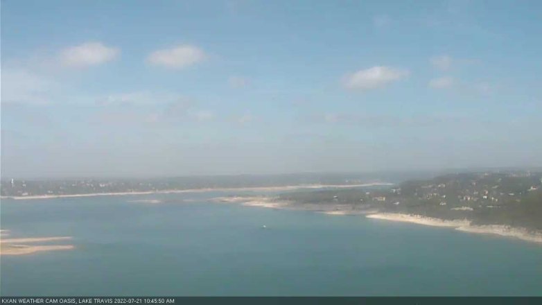 Lake Travis webcam, July 21, 2022 10:45 AM CT