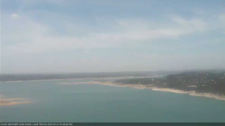 Lake Travis webcam, July 21, 2022 1:45 PM CT