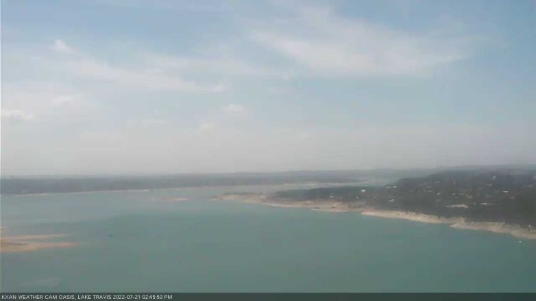 Lake Travis webcam, July 21, 2022 2:45 PM CT