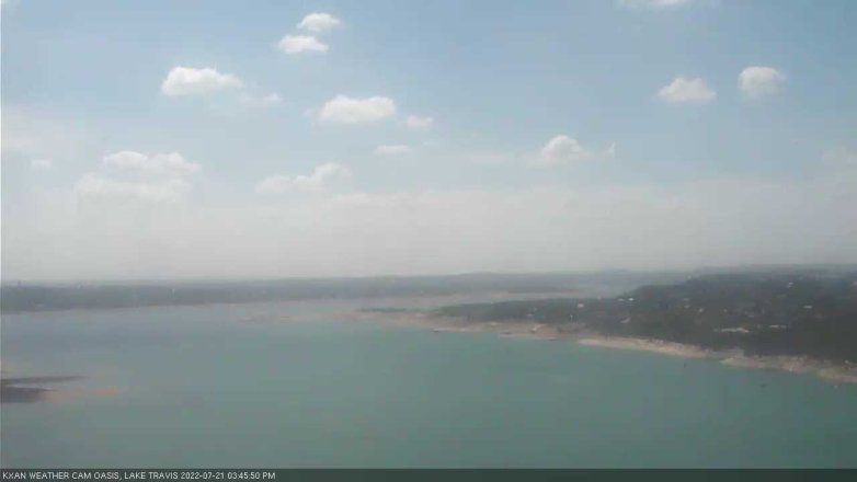 Lake Travis webcam, July 21, 2022 3:45 PM CT