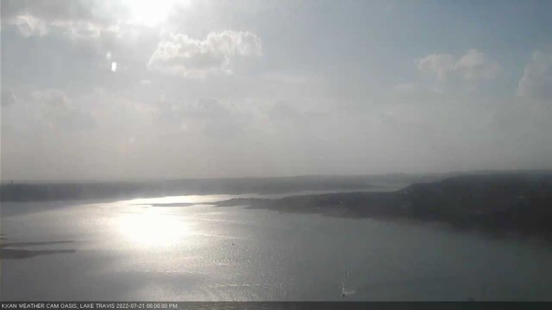 Lake Travis webcam, July 21, 2022 6:00 PM CT
