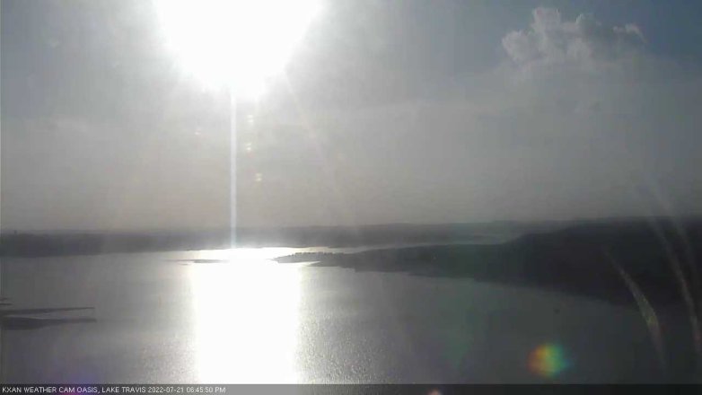 Lake Travis webcam, July 21, 2022 6:45 PM CT