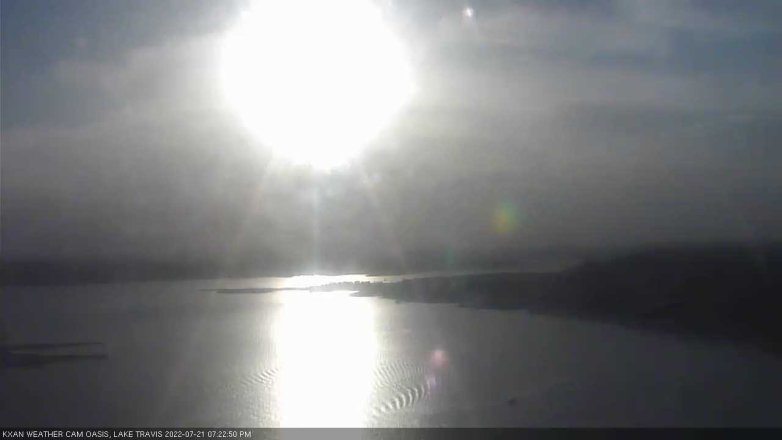 Lake Travis webcam, July 21, 2022 7:25 PM CT