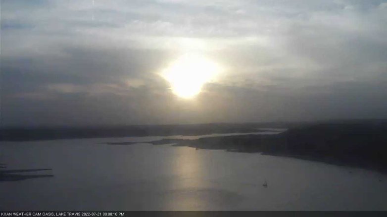 Lake Travis webcam, July 21, 2022 8:00 PM CT