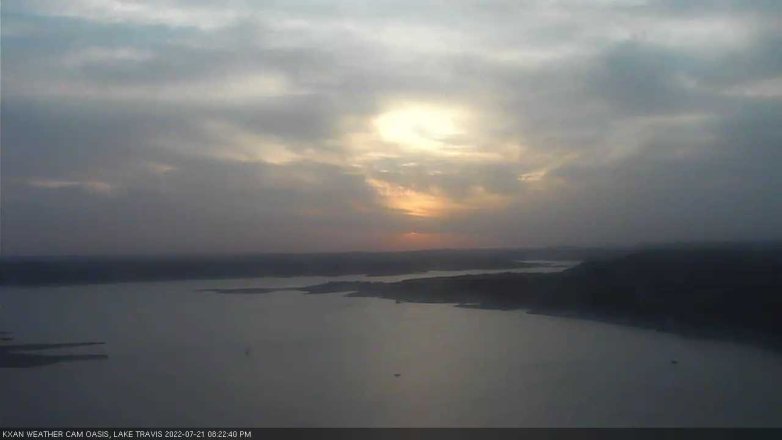 Lake Travis webcam, July 21, 2022 8:25 PM CT