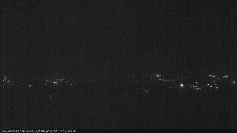 Lake Travis webcam, July 21, 2022 9:45 PM CT