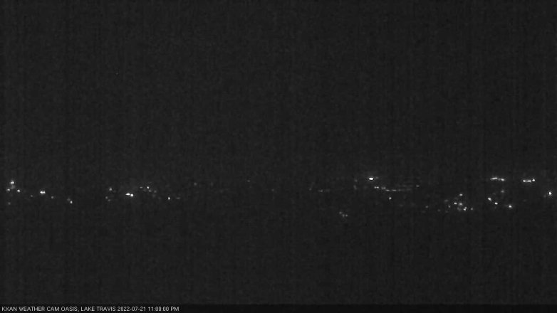Lake Travis webcam, July 21, 2022 11:00 PM CT