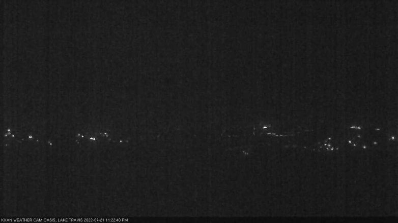 Lake Travis webcam, July 21, 2022 11:25 PM CT