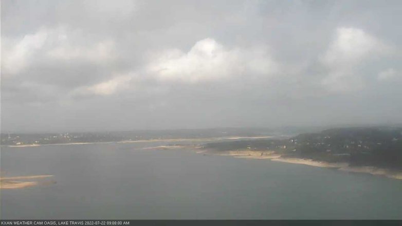 Lake Travis webcam, July 22, 2022 9:00 AM CT