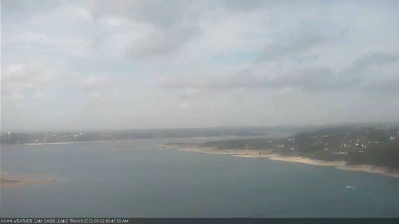 Lake Travis webcam, July 22, 2022 9:45 AM CT