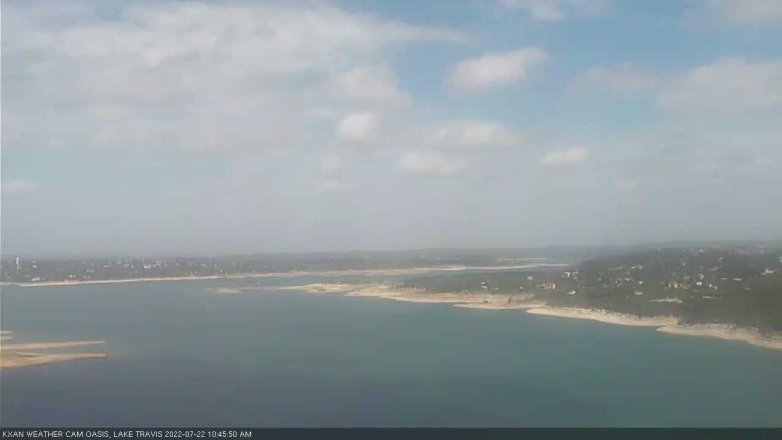Lake Travis webcam, July 22, 2022 10:45 AM CT