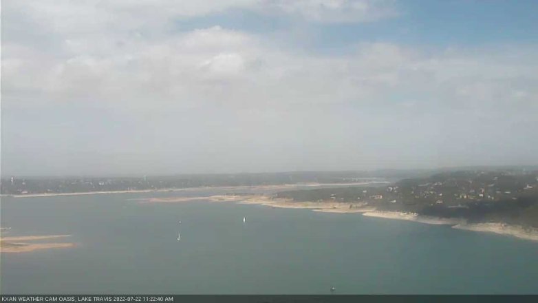 Lake Travis webcam, July 22, 2022 11:25 AM CT