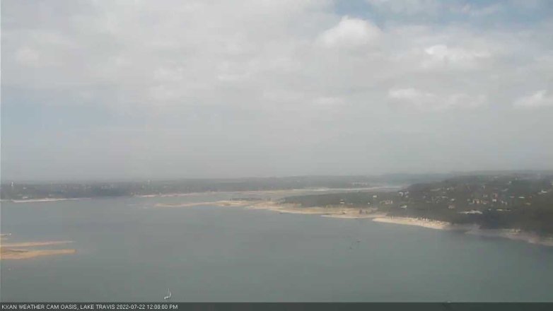 Lake Travis webcam, July 22, 2022 12:00 PM CT