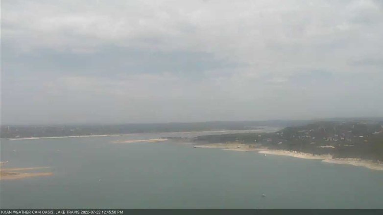 Lake Travis webcam, July 22, 2022 12:45 PM CT