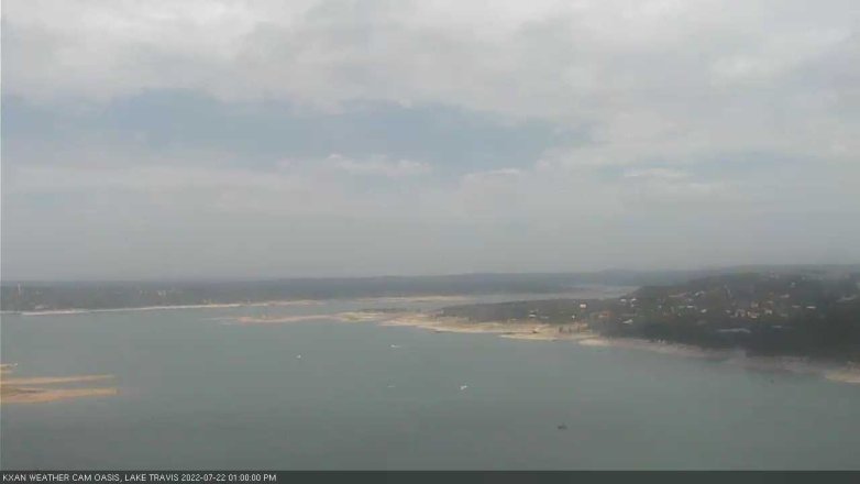 Lake Travis webcam, July 22, 2022 1:00 PM CT