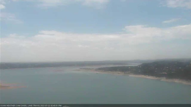 Lake Travis webcam, July 22, 2022 2:45 PM CT