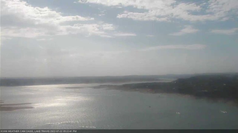 Lake Travis webcam, July 22, 2022 5:25 PM CT