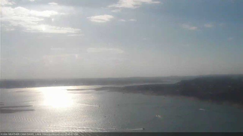 Lake Travis webcam, July 22, 2022 5:45 PM CT