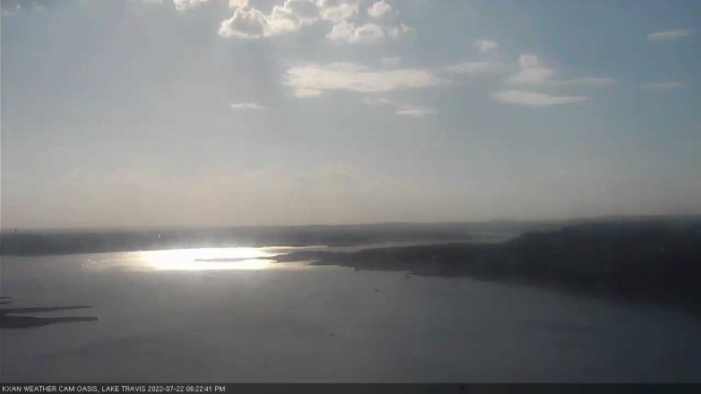 Lake Travis webcam, July 22, 2022 6:25 PM CT