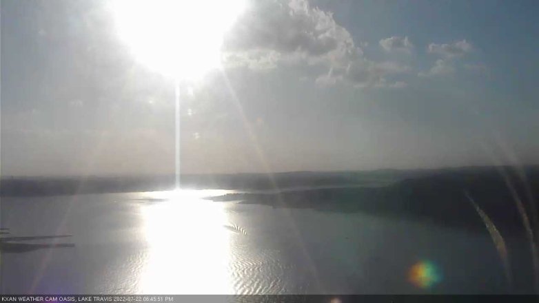 Lake Travis webcam, July 22, 2022 6:45 PM CT