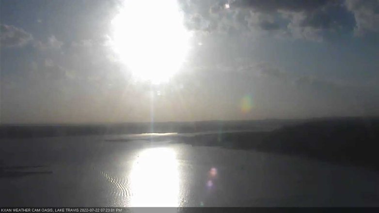 Lake Travis webcam, July 22, 2022 7:25 PM CT