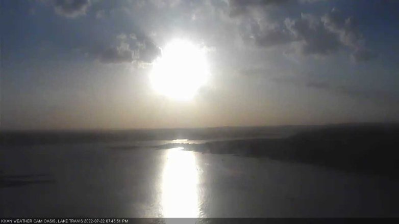 Lake Travis webcam, July 22, 2022 7:45 PM CT