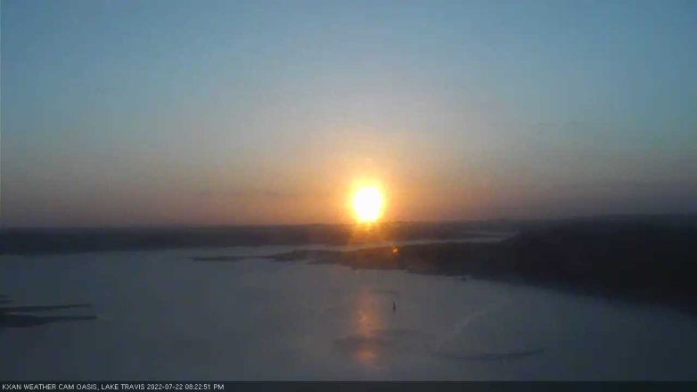 Lake Travis webcam, July 22, 2022 8:25 PM CT