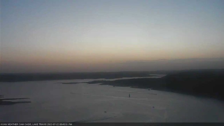 Lake Travis webcam, July 22, 2022 8:45 PM CT