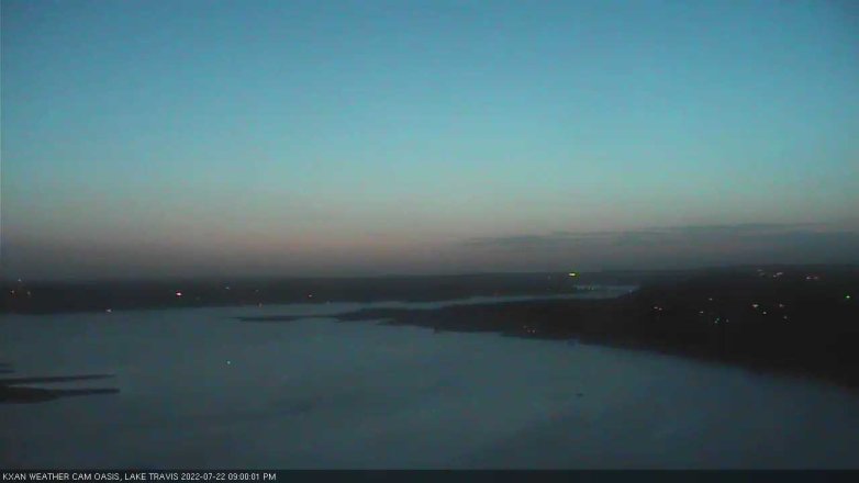 Lake Travis webcam, July 22, 2022 9:00 PM CT